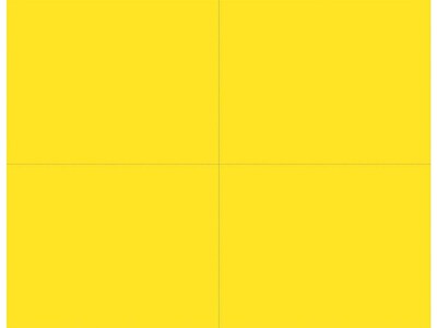 Great Papers 4-Up Matte Postcards, 5.5 x 4.25, Bright Yellow, 200/Pack (951840)