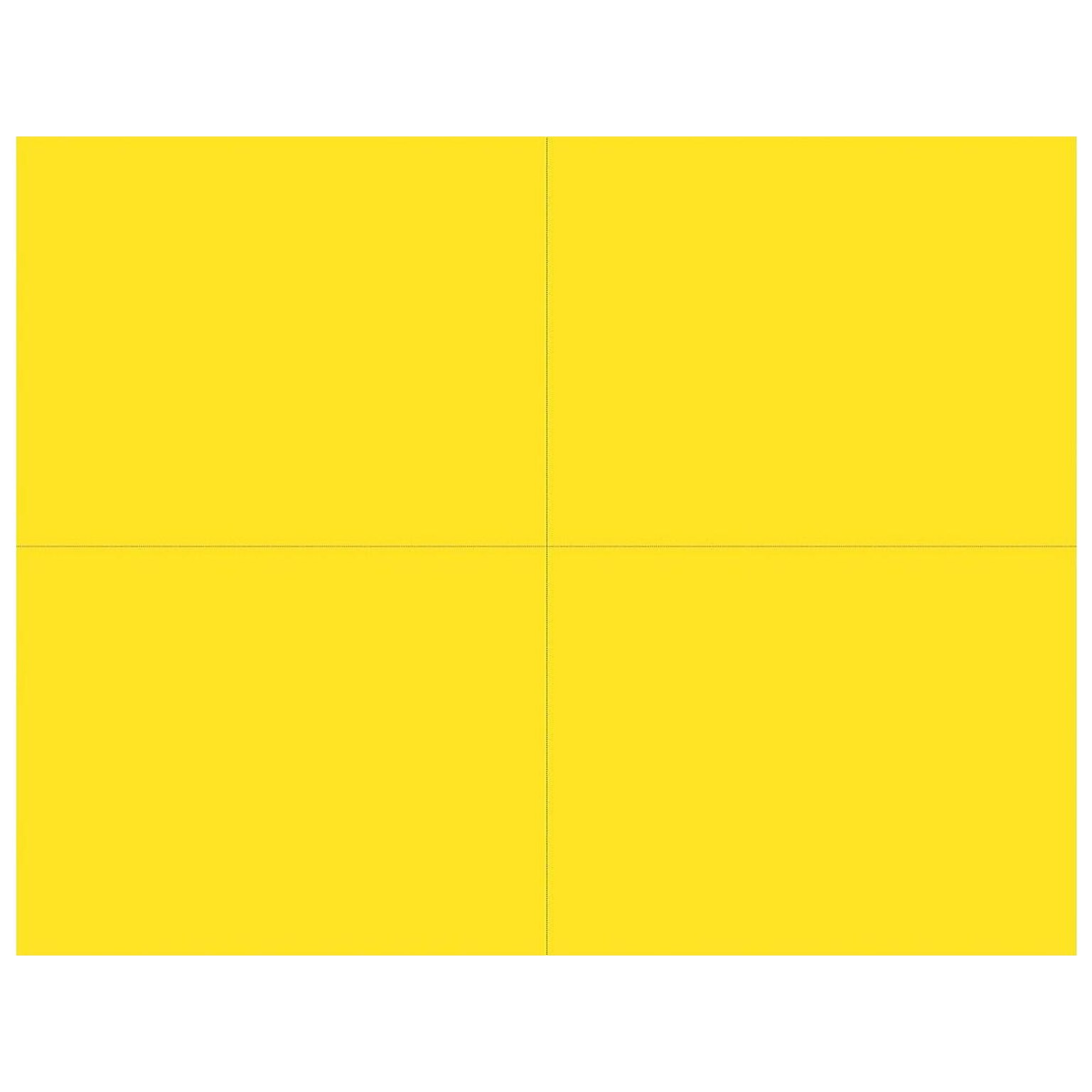 Great Papers 4-Up Matte Postcards, 5.5 x 4.25, Bright Yellow, 200/Pack (951840)