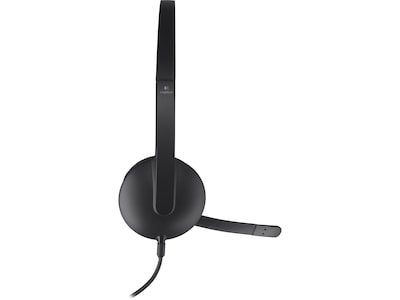 Logitech H340 Computer Headset, Over-the-Head, Black (981-000507)