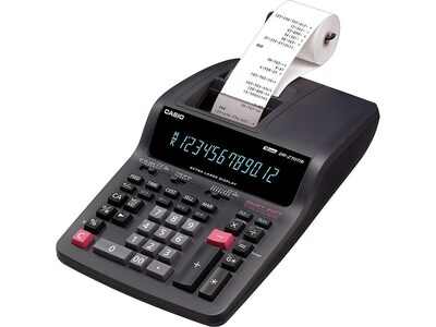 Casio DR-270TM 12-Digit Desktop Calculator, Black