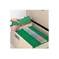 Smead 100% Recycled Pressboard Classification Folders, 2/5-Cut Tab, Letter Size, 2 Dividers, Green, 10/Box (14063)