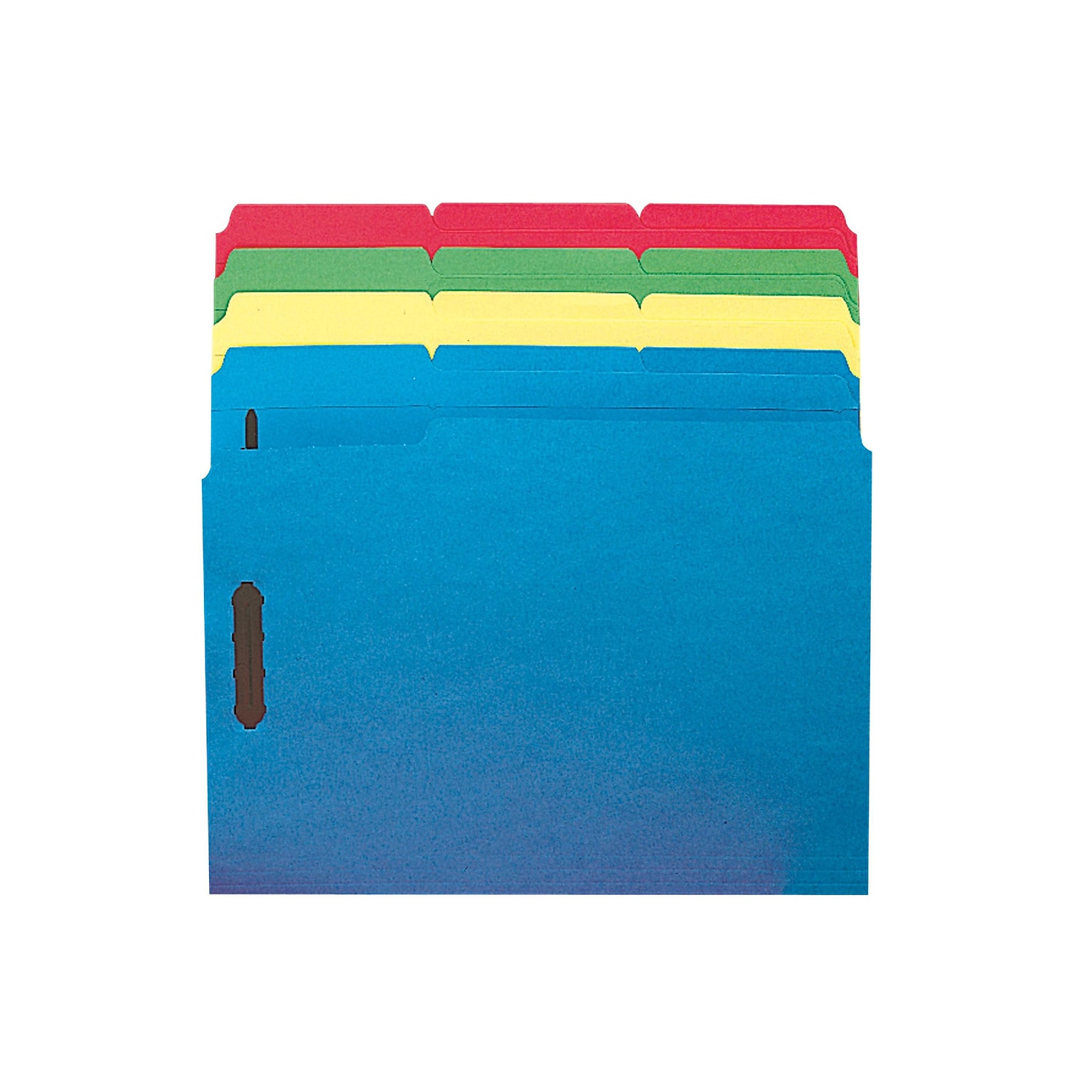 Smead Fastener File Folders, 2 Fasteners, Reinforced 1/3-Cut Tab, Letter Size, Assorted Colors, 50/Box (11975)