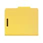 Smead Recycled Heavy Duty Pressboard Classification Folder, 2-Dividers, 2" Expansion, Letter Size, Yellow, 10/Box (14064)