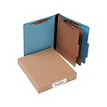ACCO ColorLife PRESSTEX Classification Folders with Permclip Fasteners, Letter Size, 2 Dividers, Light Blue, 10/Box (A7015662)