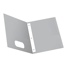 Oxford Twin Fastener Folders, Gray, 25/Box (OXF 57705)