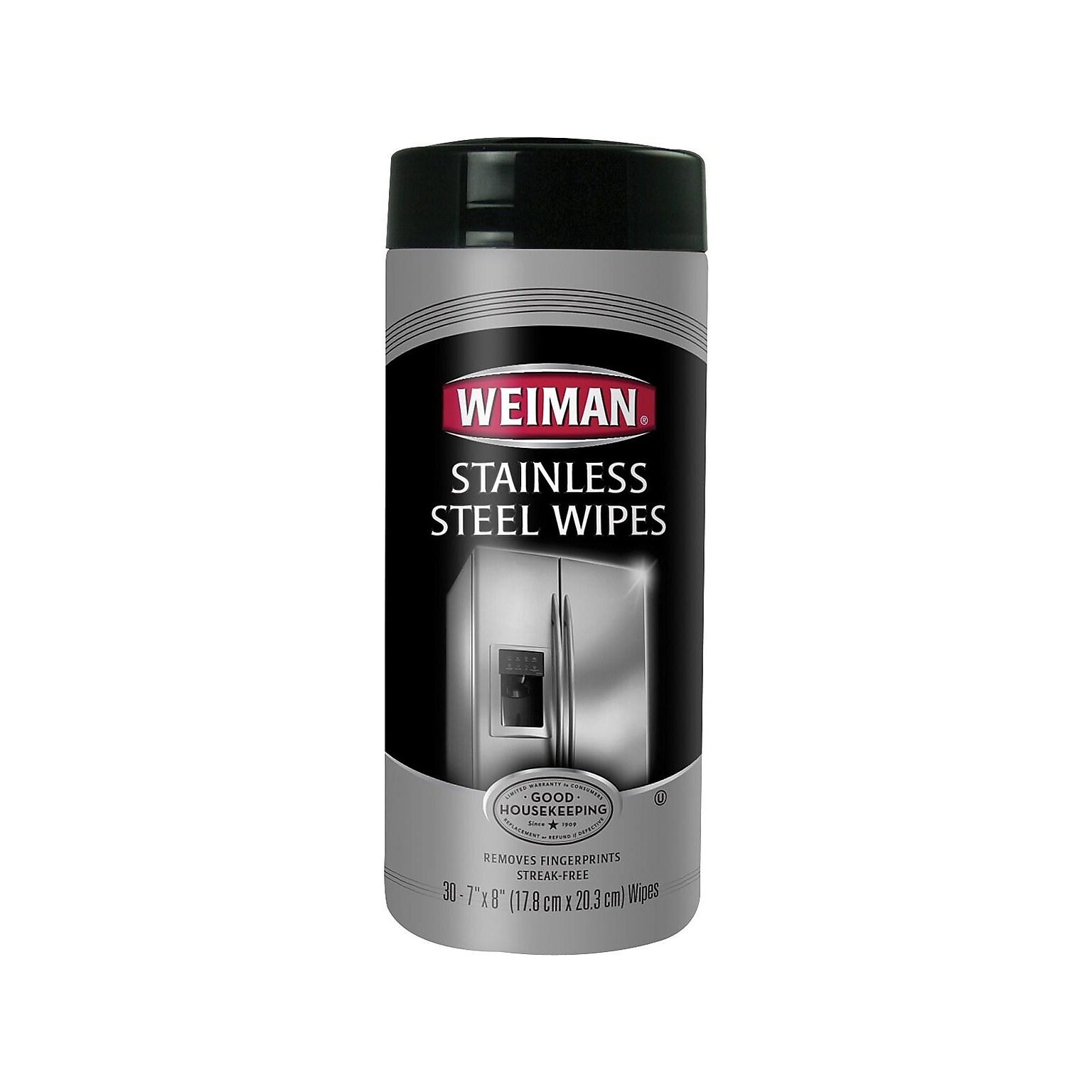Weiman Stainless Steel Cleaner Wipes, Fresh, 30/Pack (92A)