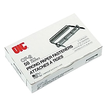 Officemate Folder Fasteners, Silver, 50/Box (99852)