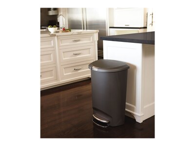 simplehuman Indoor Step Trash Can, Gray Plastic, 13 Gal. (CW1357)