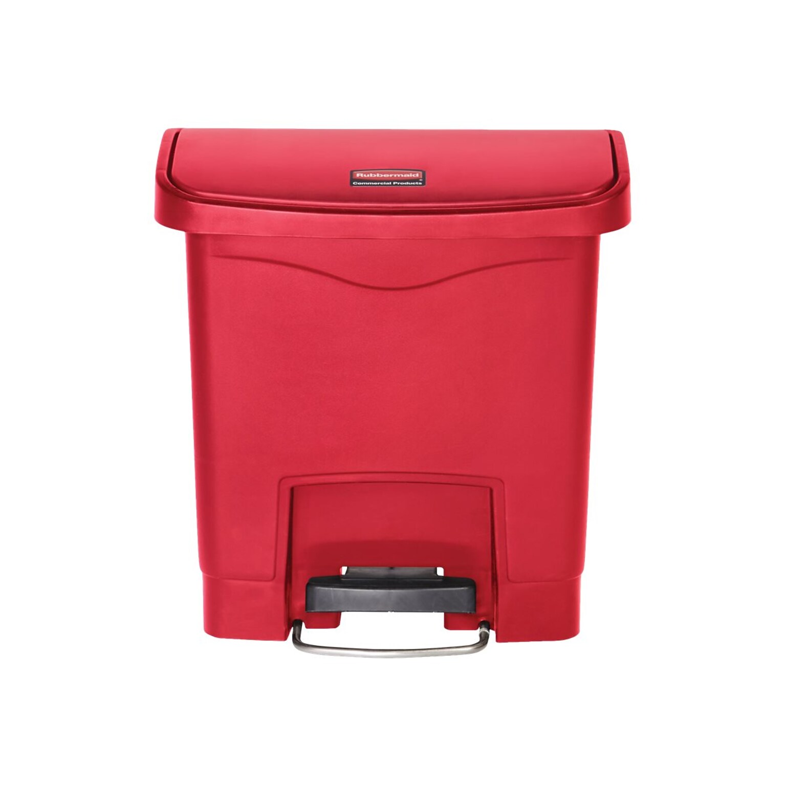 Rubbermaid Slim Jim Step-On Indoor Step Trash Can, Red Resin, 4 Gal. (1883563)