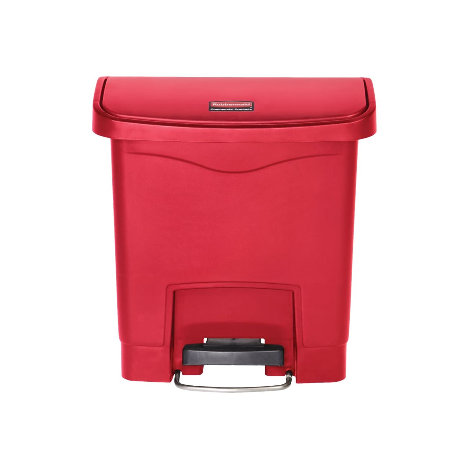 Rubbermaid Slim Jim Step-On Indoor Step Trash Can, Red Resin, 4 Gal. (1883563)