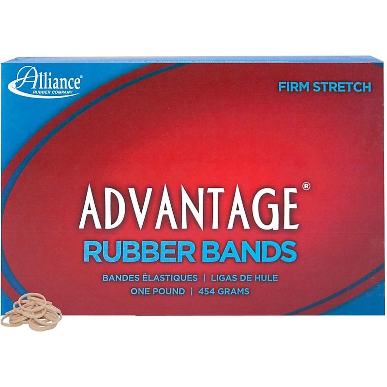 Alliance Rubber Advantage Multi-Purpose #8 Rubber Bands, 0.875 x 0.0625, Natural Crepe, 5200/Pack (26085)