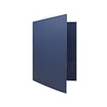 JAM Paper 2-Pocket Presentation Folders, Navy Linen, 100/Box (26982)