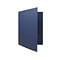 JAM Paper 2-Pocket Presentation Folders, Navy Linen, 100/Box (26982)