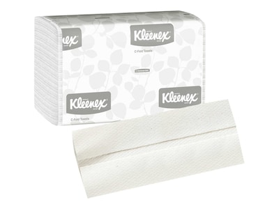 Kleenex C-Fold Paper Towels, 1-Ply, 150 Sheets/Pack, 16 Packs/Carton (01500)