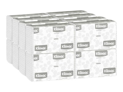 Kleenex C-Fold Paper Towels, 1-Ply, 150 Sheets/Pack, 16 Packs/Carton (01500)