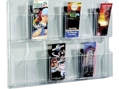 Gould Plastics Reveal Brochure Holder, Clear Plastic (5604CL)