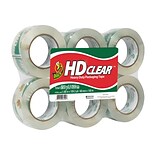 Duck HD Clear, Acrylic Packing Tape, 1.88 x 109.3 yds., Clear, 6/Pack (299016)