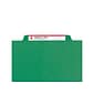 Smead Pressboard Classification Folders with SafeSHIELD Fasteners, 2" Expansion, Letter Size, 2 Dividers, Green, 10/Box (14083)