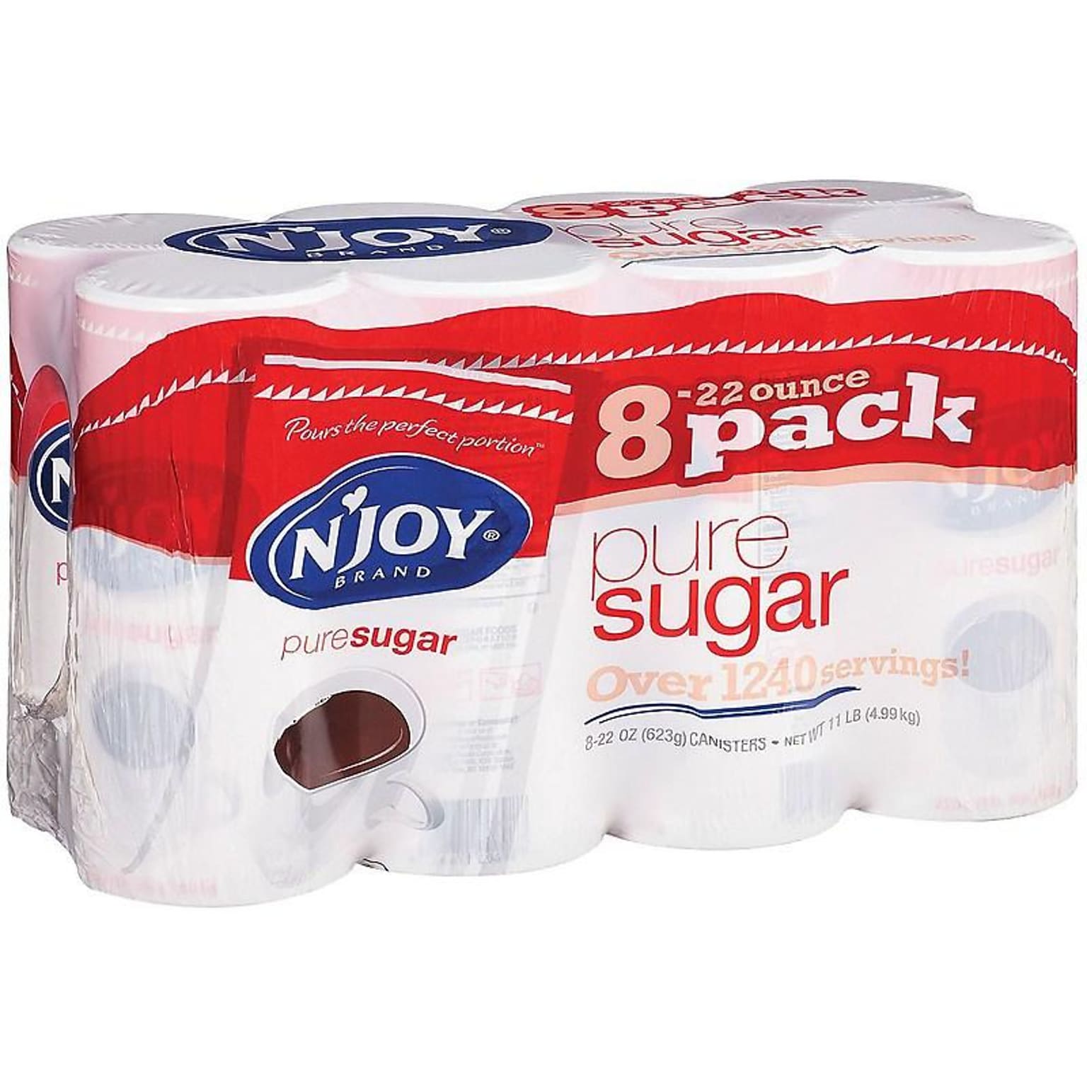 NJoy Sugar, 8 Canisters/Pack (90698)