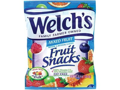 Welchs Fruit Snacks, Fruit Mix, 0.9 Oz., 66/Box (209-00320)