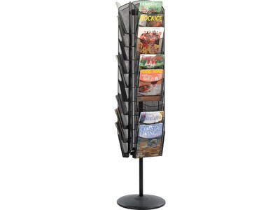 Safco Onyx Metal Magazine Stand, 66 x 16.5, Black (5577BL)