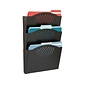 Safco 3-Pocket Steel Wall File, Letter Size, Black (3172BL)