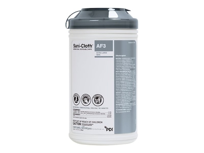 PDI Sani-Cloth AF3 Disinfecting Wipes, 65/Pack, 6/Carton (P63884)