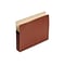 Pendaflex 30% Recycled Reinforced File Pocket, 5 1/4 Expansion, Letter Size, Brown, 50/Carton (S34G