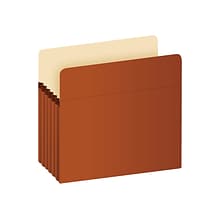 Pendaflex 30% Recycled Reinforced File Pocket, 5 1/4 Expansion, Letter Size, Brown, 50/Carton (S34G