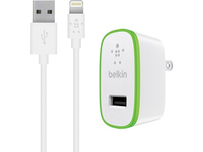 Belkin BOOST UP Lightning Charging Kit/Bundle for iPhone/iPad/iPod Touch, White, 2/Set (F8J125TT04-WHT)