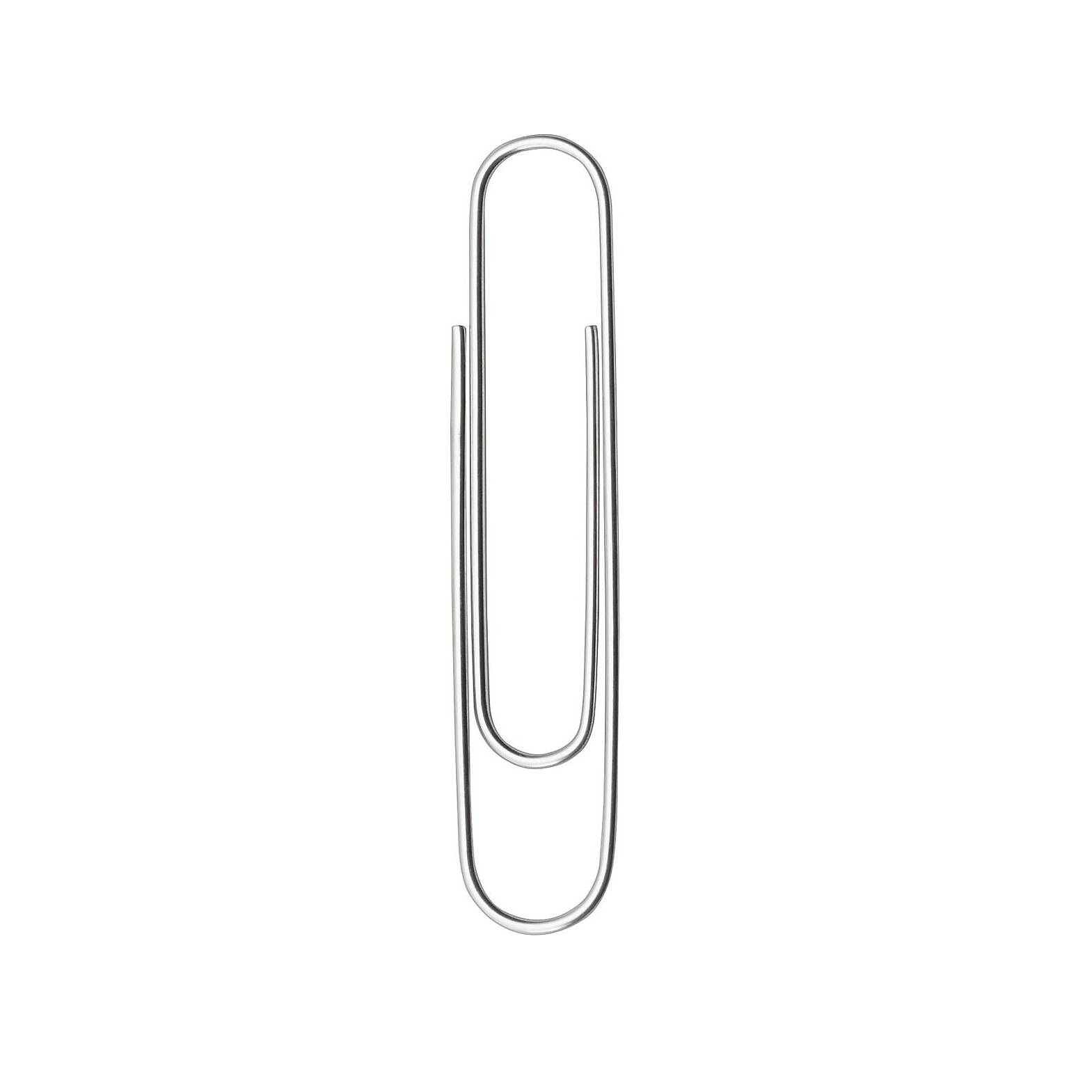 ACCO Recycled Paper Clips, Jumbo, Silver, 100/Box, 10 Boxes/Pack (A7072525)