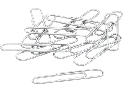 ACCO Recycled Paper Clips, #1, Silver, 100/Box, 10 Boxes/Pack (A7072365A)