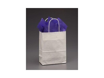 Bags & Bows 10.5H x 8.25W x 4.75D Shopping Bags White, 250/Carton (15-9M)