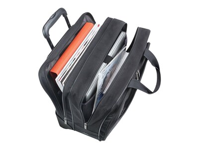 Solo New York Midtown Empire Laptop Rolling Briefcase, Black Polyester (CLS910-4)