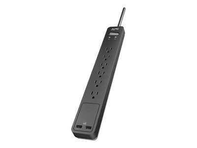 APC Essential SurgeArrest 6-Outlet Surge Protector, 6 Cord (PE6U2)