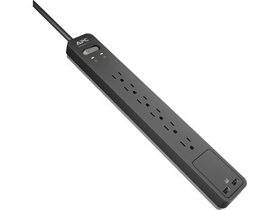 APC Essential SurgeArrest 6-Outlet Surge Protector, 6 Cord (PE6U2)