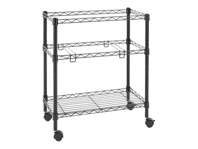 Alera 1-Shelf Wire File Cart, Black (ALEFW601426BL)