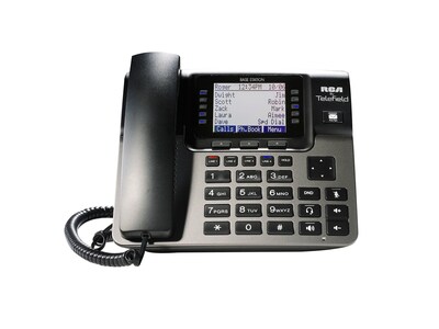 RCA Unison U1000 4-Line Corded Phone, Black