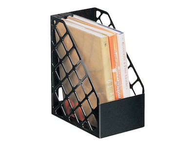 Diversity Products Solutions by Staples 11.75 x 6.13 x 9.5 Plastic Magazine File, Black, Each (DPS20417-CC)