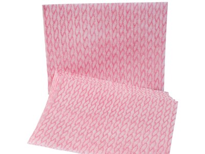 Georgia-Pacific R500 Poly Cleaning Wipers, 17 x 13, White/Pink, 240 Wipers/Box (29427)