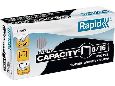 Rapid High Capacity 5/16 Length High Capacity Staples, Full Strip, 5000/Box (ESS90003)