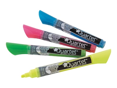 Quartet Dry Erase Markers, Bullet Tip, Assorted Neon, 4/Pack (79551)