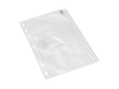 CLI Zipper Vinyl Pouches, Clear, 12/Bundle (76370)