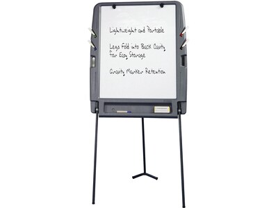 ICEBERG Portable Flip Chart Easel, 73, Charcoal Steel (30227)