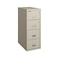 FireKing Classic 4-Drawer Vertical File Cabinet, Fire Resistant, Letter, Parchment, 31.56"D (4-1831-CPA)