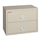 FireKing Classic 2-Drawer Lateral File Cabinet, Fire Resistant, Letter/Legal, Beige, 37.5"W (2-3822-CPA)