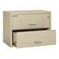 FireKing Classic 2-Drawer Lateral File Cabinet, Fire Resistant, Letter/Legal, Beige, 37.5"W (2-3822-CPA)