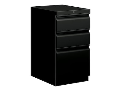 HON Brigade 3-Drawer Mobile Vertical File Cabinet, Letter Size, Lockable, 28H x 15W x 22.88D, Bla
