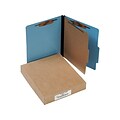 ACCO ColorLife PRESSTEX Classification Folders with Fasteners, Letter Size, 1 Divider, Light Blue, 10/Box (A7015642)