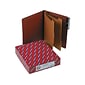 Smead Classification Folders with SafeSHIELD Fasteners, 1/3-Cut Tab, 2" Expansion, Letter Size, 2 Dividers, Red, 10/Box (14230)